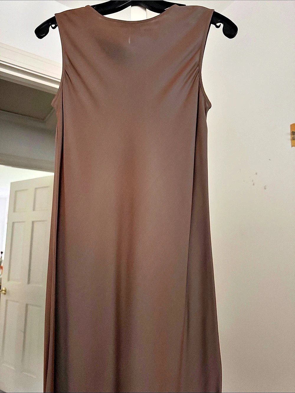 DKNY Sleeveless Silk Maxi Dress in Brown Size 4 Like New
